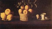 Francisco de Zurbaran Still Life with Lemons,Oranges and Rose France oil painting reproduction